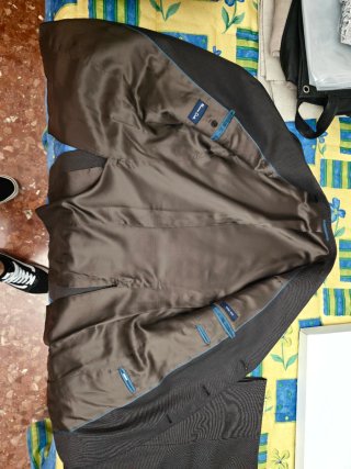 Traje Massimo Dutti Marrón/Gris