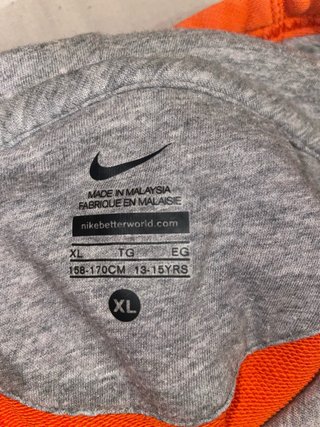 Sudadera Nike Niño Talla XL Naranja