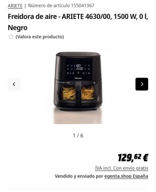 Freidora de aire ARIETE 4630/00