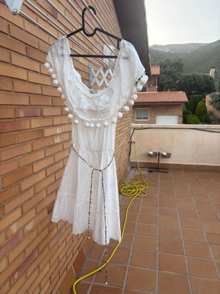 Vestido blanco algodon Rinascimento