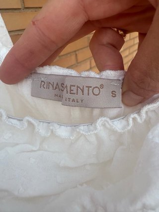 Vestido blanco algodon Rinascimento