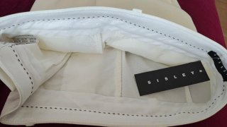 Pantaloni Sisley bianchi