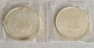 2 Monedas Juan Carlos I 2000 pesetas