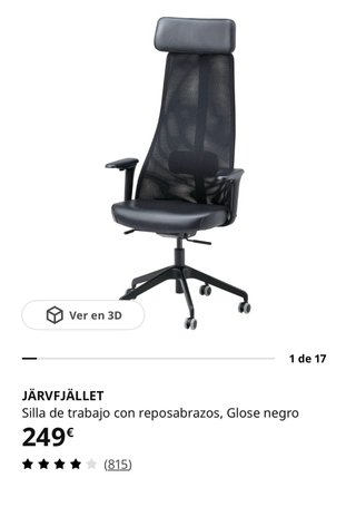Silla de Oficina Ikea Negra