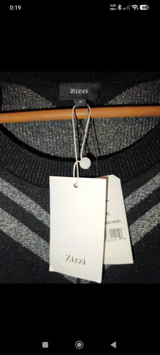 Jersey Zizzi Oversize Rayas Gris Negro Talla M