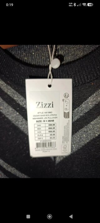 Jersey Zizzi Oversize Rayas Gris Negro Talla M