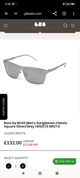 Gafas de sol Hugo Boss grises y plateadas