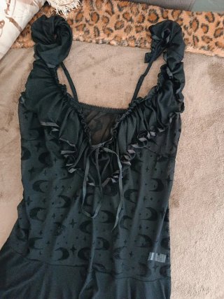 Babydoll velato con volant vintage