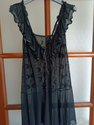 Babydoll velato con volant vintage