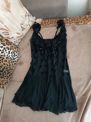 Babydoll velato con volant vintage