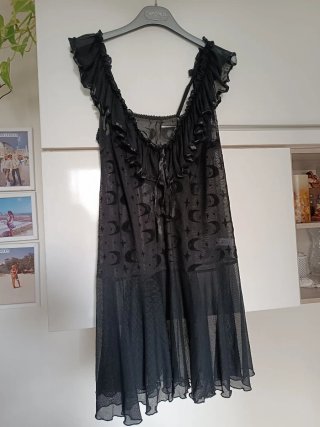 Babydoll velato con volant vintage
