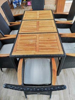 Mesa de jardín para 8 personas