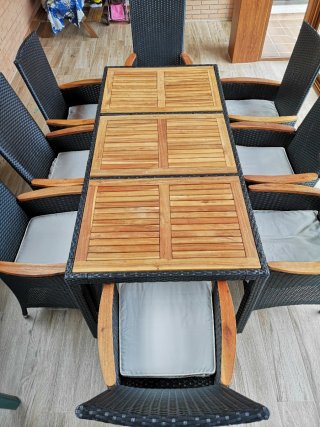 Mesa de jardín para 8 personas