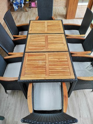 Mesa de jardín para 8 personas