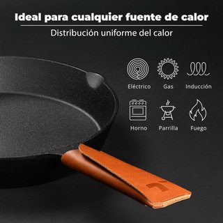 Sartén hierro fundido inducción versátil 32cm