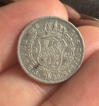 Moneda 2 Reales Isabel II 1850