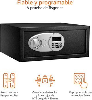 Amazon Basics caja fuerte acero seguridad