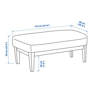 Banco Ekenäset 112 cm Jonsbyn Negro sin abrir