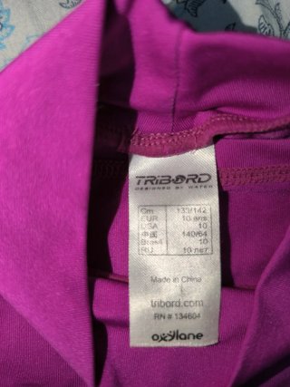 Maglietta in neoprene taglia 10