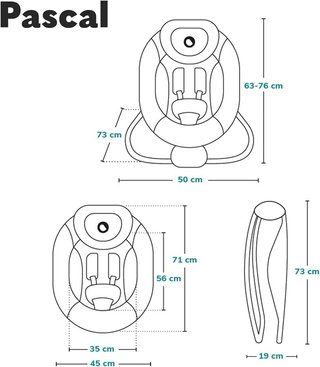 LIONELO mecedora bebé vibraciones melodías