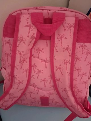 Mochila rosa Lilo y Stitch con palmeras