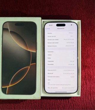 iPhone 16 Pro Max 256GB Dorado