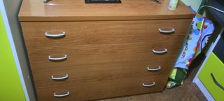 Cómoda/Cajonera Madera y Plástico