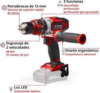 Einhell Taladradora atornilladora TE-CD 18/48 Li-i