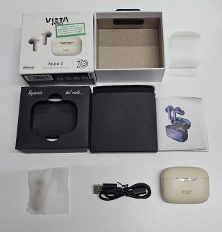 Auriculares Vieta Pro Mute 2 Bluetooth Beige