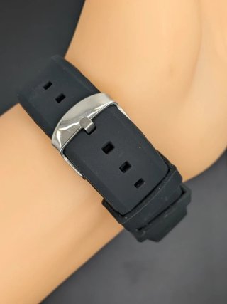 Orologio ZCC Uomo Crono 44mm Silicone Nero Bianco