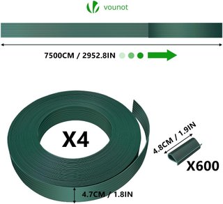 - VOUNOT B0BYZ71N8T tiras pvc privacidad jardín