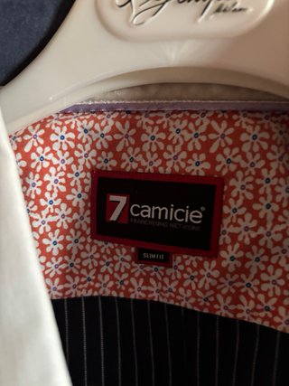 Camicia 7camicie Slim Fit Blu Righe