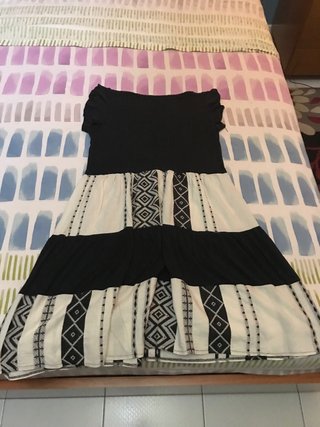 Vestitino donna M.E.F. bianco e nero taglia S