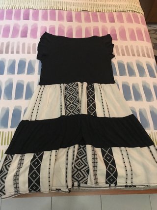 Vestitino donna M.E.F. bianco e nero taglia S
