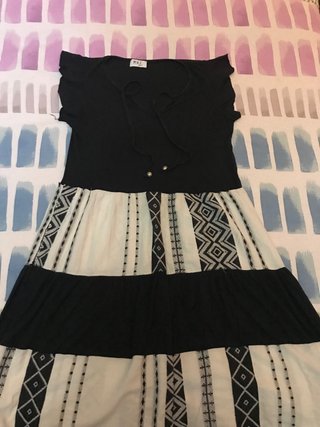 Vestitino donna M.E.F. bianco e nero taglia S