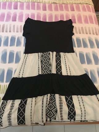 Vestitino donna M.E.F. bianco e nero taglia S