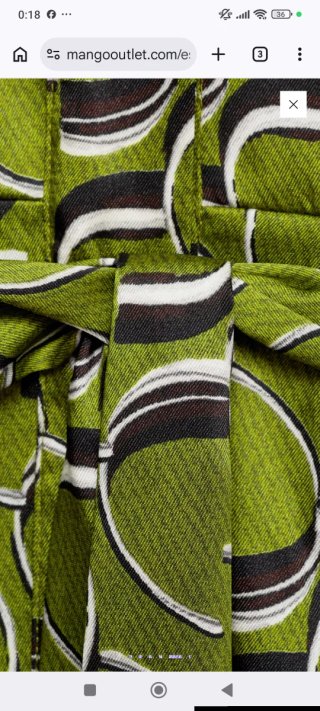 Mono pantalón largo satinado verde Mango T. "S"