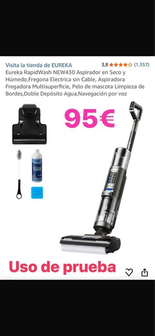 Aspirador y fregona Eureka RapidWash NEW430