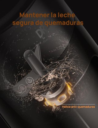 - DREO espumador leche eléctrico acero inoxidabl