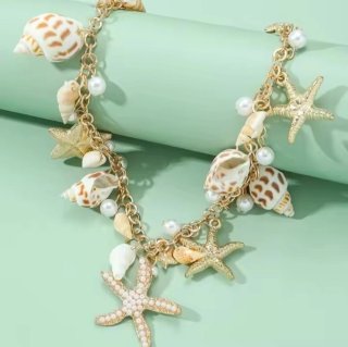 Collar Verano Conchas y Estrellas de Mar