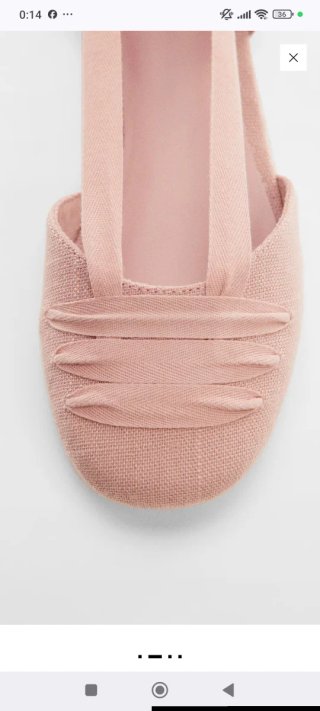 Bailarinas Mango con tiras rosa palo