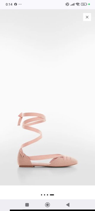 Bailarinas Mango con tiras rosa palo
