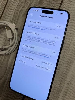 iPhone 15 Pro Max 256Gb 94% Bat. IGUAL A NUEVO
