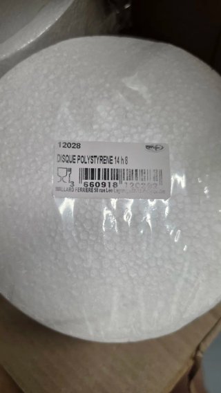 Discos Poliestireno Repostería Caja