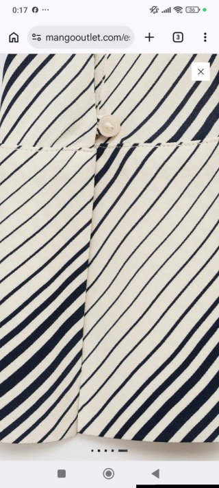 Camisa mujer Mango Rayas Manga Acampanada T. "S"