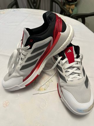 Deportivas Padel Adidas Blancas y Rojas