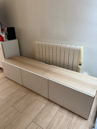 Mueble TV IKEA BESTÅ Roble/Blanco