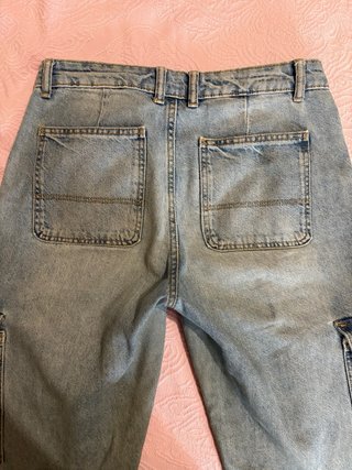 Pantalones vaqueros cargo azules