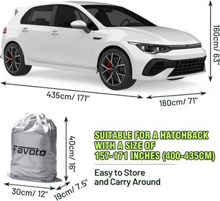 Favoto funda coche hatchback impermeable PEVA
