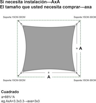 SUNNY GUARD Toldo Vela 4x4m Impermeable Arena